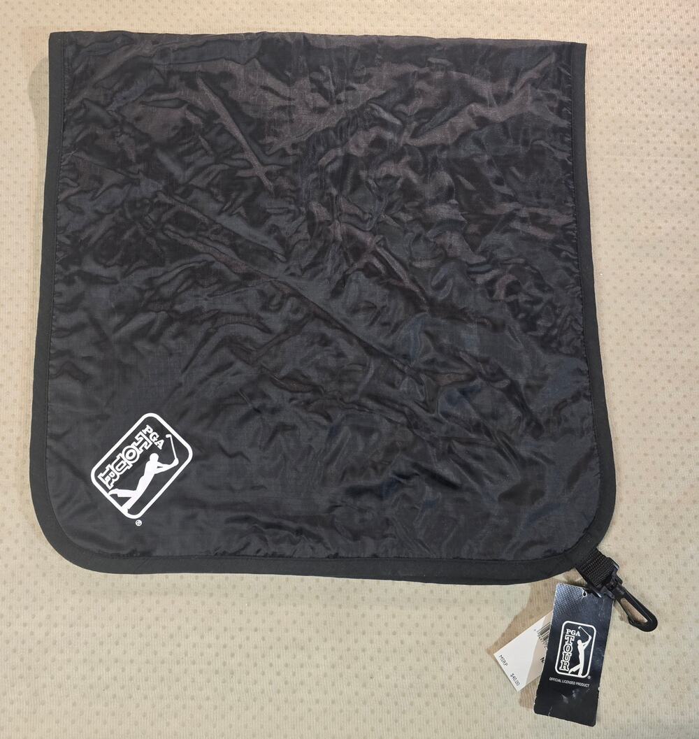 PGA TOUR Golf Club Head Cover Wrap Protector Black Fleece Lined NWT